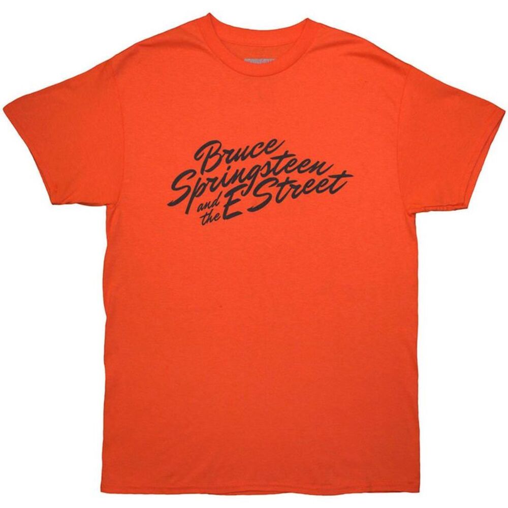 Bruce Springsteen Unisex Adult Tour �'24 River Font Back Print T-Shirt / Orange